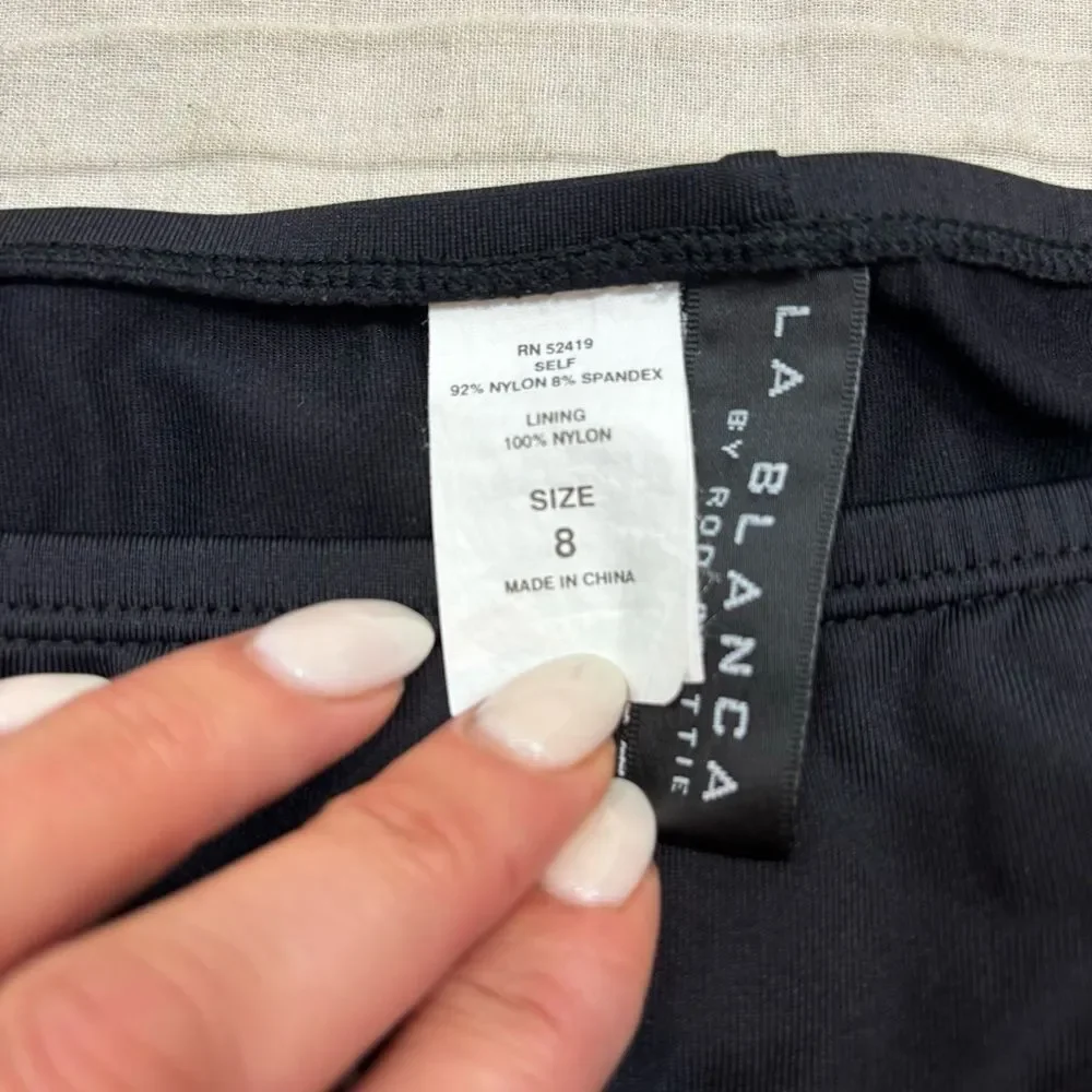 Ladies La Blanca Brand Black‎ Moderate Coverage Bikini Bottoms Size 8